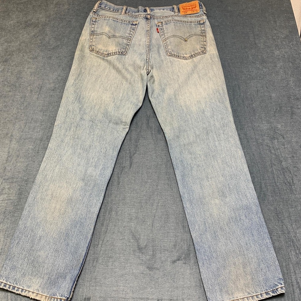 Levi's 516 Jeans Mens 38x32 Blue Denim Light Wash All Day Comfort Straight Leg